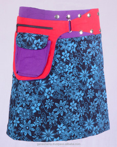 Preciosa Falda Cruzada Estilo Gitano con Estampado Floral y Cinturón HHCS 111 D - Product Image 2