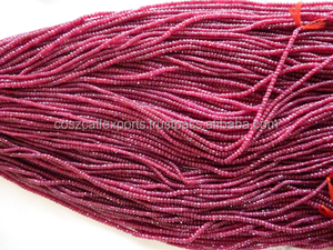 Quality Natural <strong>3</strong>-4mm Rondelle <strong>Ruby</strong> Stone Beads 8-Inch <strong>String</strong> Genuine African <strong>Ruby</strong> Third Party Certified for Jewelry Making - Product Image 2