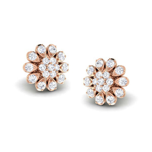 ต่างหูรูปดอกไม้เพชรแท้ 0.80CT |   ต่างหูทองคำ 14K ลายดอกไม้ ดีไซน์หรูหรา เหมาะสำหรับใส่ทุกวัน เป็นของขวัญสุดพิเศษ - Product Image 1