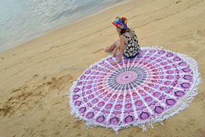 Home <b>Mat</b> <b>Meditation</b> Picnic Rugs Mandala Sand Tapestry Hippie Mandala Beach Towels Blanket Throw Bohemian Round Table - Product Image 2