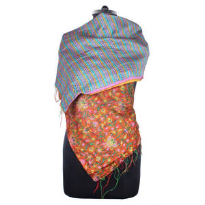 Kantha foulard de travail en soie fait main style vintage SC1235 foulard pour filles étole Hijab kantha vintage en coton cousu à la main - Product Image 1