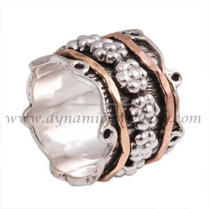 <b>Handmade</b> Beautiful Wholesale Plain Rings Sterling <b>Silver</b> Brass & Copper Spinner for Weddings & Parties Stress-Free Jewelry - Product Image 1