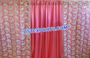 Beautiful Wedding Pleeted Backdrop White & Red Backdrop <b>Curtains</b> Pleated <b>Swags</b> for Wedding Ceremony - Product Image 6
