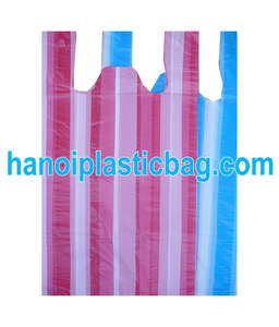 Stripe T-shirt plastic bag / candy bags - Product Image 2