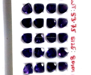 Piedra preciosa suelta de tamaño libre en forma de corazón semipreciosa de amatista natural a precio de fábrica al por mayor del fabricante - Product Image 3