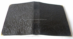 Diario de Color Negro con Diseño de Hojas, Diseño de Hojas Repujadas Vintage Hecho a Mano con Papel para Tarjetas, Cuaderno de Cuero, Regalo Perfecto - Product Image 5