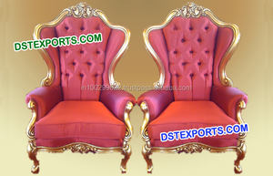 Ensemble de chaises pour marié papier couleur argent, chaises à haut dossier, pour mariage, dernier modèle - Product Image 2