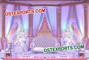 Decoración de escenario de boda canadiense Indo, conjunto de escenario de boda india, decoración de la mejor tendencia, conjunto de escenario de boda, decoración, venta de EE. UU. - Product Image 5