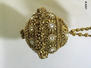 H4262 Pochette de soirée en métal faite à la main pour dames, or argent, perlée, sac à main de fête, chaîne, sangle, fermeture à rabat pour ligne - Product Image 4