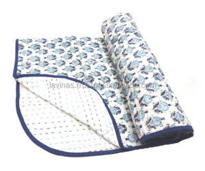 Los niños de algodón edredón Kantha manta colcha manta de bebé - Product Image 1