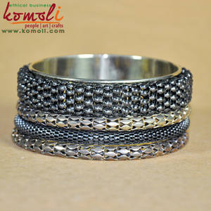 Handmade Intermesh Brass Bangle Metal <b>Cuff</b> <b>Bracelet</b> - Product Image 2