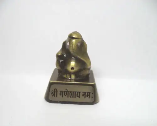 Lord Ganesha Ganesh Metalen Show Stuk Standbeeld Voor Auto Dash Board