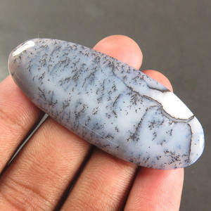 Pierre précieuse en agate dendritique naturelle à 100%, cabochon - Product Image 2
