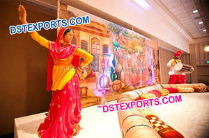 Décorations de scène portables modernes sur le thème du Punjabi pour les mariages et les événements d'entrée de village - Product Image 3