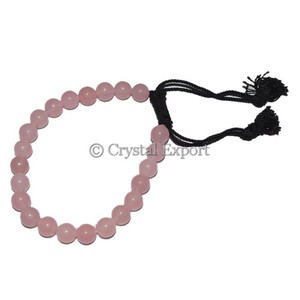Rose Quartz Draw String Bracelets :wholesale Designer Rose Quartz Draw String Bracelets - Product Image 1