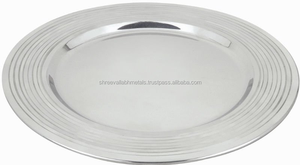 Plateaux de service classiques en acier inoxydable, écologiques, peints à la main, ensembles d'assiettes à dîner - Product Image 6