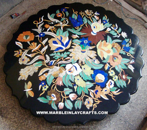 โต๊ะกาแฟหินอ่อนฝังอินเดีย - Product Image 1