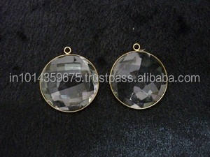 Connecteurs de pierres précieuses de lunette de Quartz en cristal de qualité supérieure faits à la main beaux breloques personnalisées pour pendentifs - Product Image 3