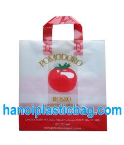 customized MDPE material printed solf-loop handles bags Viet Nam made - Product Image 2