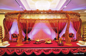 Mandap DE BODA indio moderno hecho de material de fibra duradero - Product Image 5