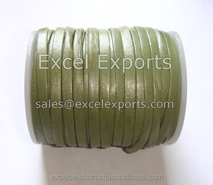 สายเคลือบแบนหนังแท้แท้3มม. + สำหรับการถักเปียกระเป๋าเครื่องประดับเสื้อผ้าและรองเท้าอุปกรณ์เสริมเป็นมิตรกับสิ่งแวดล้อม - Product Image 4