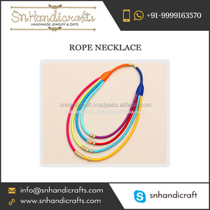 Trendy Attractive Wrapped <b>Statement</b> Rope <b>Necklace</b> at Bulk Rate - Product Image 1