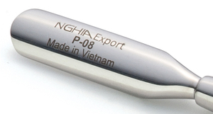 Ensemble de manucure et de pédicure en acier inoxydable P-08 Poussoir à cuticules fini gris avec produit de beauté en gel PU pour l'exportation - Product Image 5