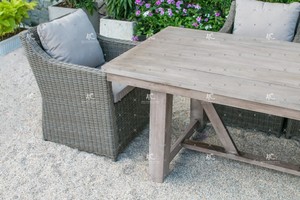 Ensemble table à manger et chaises en rotin, synthétique, de luxe, en osier et rotin, livraison gratuite - Product Image 3