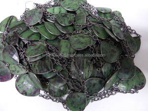 Colgante de Zoisita Verde Natural con Baño de Oro y Engaste de Plata Esterlina para Ocasiones Festivas - Product Image 4