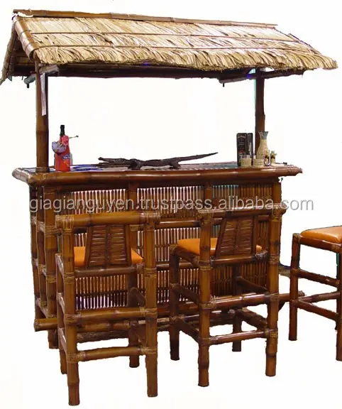 Barra TIKI de bambu barata, produtos de bambu com muitos desenhos