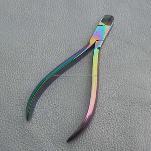 Pince de coupe distale orthodontique multicolore Outils chirurgicaux manuels en acier inoxydable Coupe-fil orthodontique approuvé CE - Product Image 1