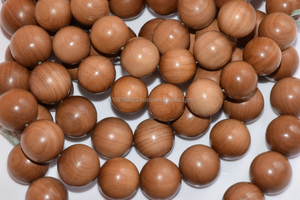 ศาสนาสีน้ำตาลรองเท้าแตะไม้ Japamala เดิม Mysore ไม้จันทน์ลูกปัดไม้จันทน์ลูกปัด - Product Image 4