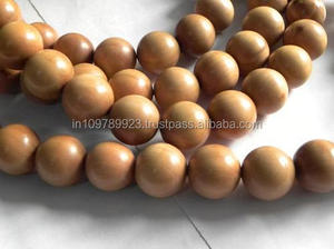 Riddhi Siddhi Sandalwood Religious <b>Rosary</b> Beads/Meditation Mala Beads/Loose Round Natural Dark Golden Brown Beads - Product Image 3