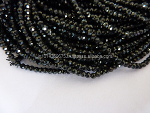 Spinelle Noir naturel Enduit Bleu Facettes en Vrac Perles - Product Image 4