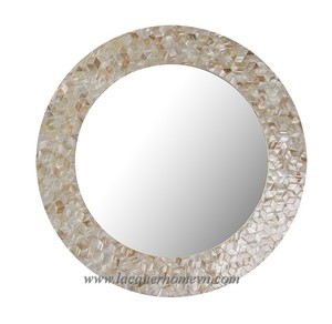 กระจก MDF โบราณพร้อมดีไซน์มุกสำหรับตกแต่งห้องนั่งเล่น T Lacquerhomevn.com HT3127 - Product Image 1