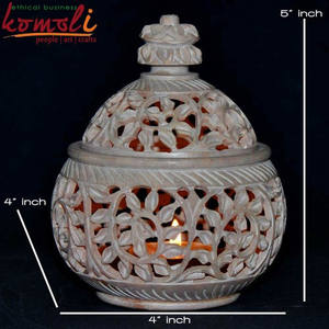 มือแกะสลักสบู่แกะสลักช้างชาผู้ถือแสง - Product Image 5