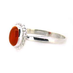 Carnelian Gemstone <b>Ring</b> 925 <b>Sterling</b> <b>Silver</b> <b>Ring</b>, Fashionable <b>Ring</b> Classic <b>Silver</b> Plated <b>Ring</b> for Wedding, Gift, Party for Women - Product Image 2