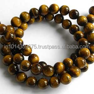 Cuentas redondas de ojo de tigre amarillo, piedras preciosas, Ojo de Tigre Amarillo, a granel - Product Image 3