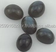 Cabochon de forme ovale en pierre de lune grise coupe pierre précieuse naturelle en vrac pour la fabrication de bijoux en gros pierre de charme lisse naturelle - Product Image 2