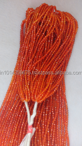 Cuentas Redondas Facetadas de Cornalina Naranja Natural AAA de 2 mm, Coszcalt Exports India - Product Image 6