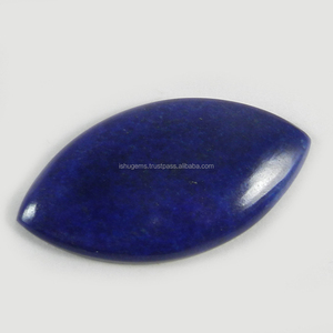 Natural <b>Lapis</b> <b>lazuli</b> 21x39mm Marquise Cabochon 7.25 gms Loose Gemstone IG0364 - Product Image 1