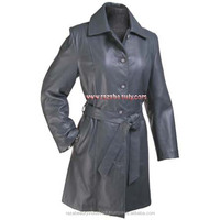 Manteau long décontracté en cuir véritable pour femme, grande taille, avec décorations en fourrure de mouton, fermetures éclair et doublure en polyester