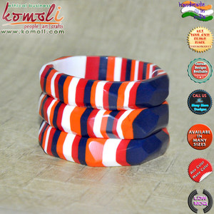 Brazalete de resina facetado en capas, joyería hecha a mano - Product Image 2