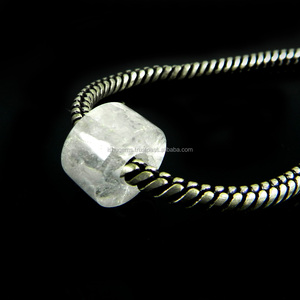 14x8x4.5mm smooth tyre <b>beads</b> Cloudy <b>crystal</b> Gemstone big hole <b>beads</b> for <b>bracelet</b> - IG0104 - Product Image 2