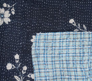 Edredón Kantha bordado a mano indio Vintage venta al por mayor Sari Kantha Throw - Product Image 2