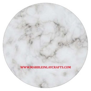 Round Shape Pure White Marble Inlaid Florals Design <b>Coaster</b> <b>Set</b> For Hotel And Home Decorations Item Manufacturing And Wholesale. - Product Image 3