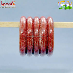 Bracelet en résine transparente avec paillettes, bracelets bruns à la mode - Product Image 3