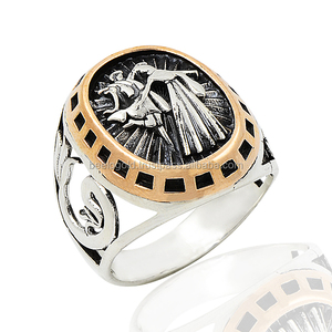 925 Sterling Silver Art Circassian <b>Men</b> <b>Ring</b> Original Hot Selling <b>Rings</b> Antique Pattern Silver Color <b>Men</b> <b>Ring</b> Vintage Jewelry - Product Image 1