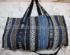 Néon tissé à la main coton sac à dos sac à bandoulière Vegan Duffle bagages valise toile doublure Weekender bagage à main Ins Style - Product Image 3