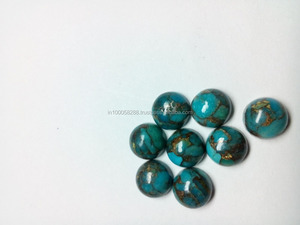 Piedra Natural de cobre azul turquesa, cabujón Suelto - Product Image 4